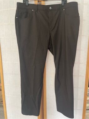 Men's Dark Brown Dress Pants - Classic Straight Fit